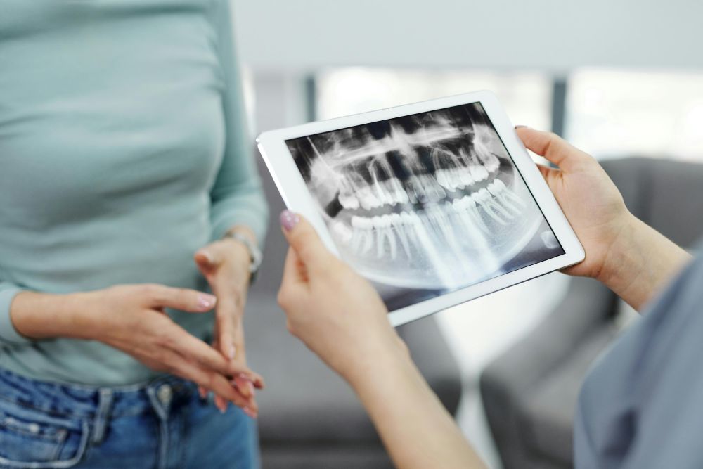 Toothbrush Dental Lewisham practise reviewing dental x-ray